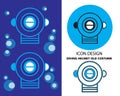 Diving helmet old costume icon design Royalty Free Stock Photo