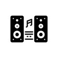 Black solid icon for Dj, sound and system Royalty Free Stock Photo
