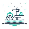 Mix icon for Dock, marine and port