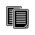 Black solid icon for Document, archive and script Royalty Free Stock Photo