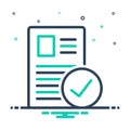 Mix icon for Document, paper and script Royalty Free Stock Photo