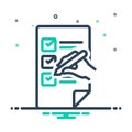 Mix icon for Does, checklist and document