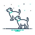 Mix icon for Dogs, puppys and pets Royalty Free Stock Photo