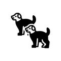 Black solid icon for Dogs, puppys and pets Royalty Free Stock Photo