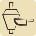 Icon Doner Kebab. related to Turkey symbol. hand drawn style. simple design editable. simple illustration