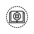 Black line icon for Dont, constraint and cancel Royalty Free Stock Photo