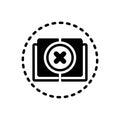 Black solid icon for Dont, constraint and cancel Royalty Free Stock Photo