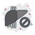 Icon Dont Use. related to Hepatologist symbol. comic style. simple design editable. simple illustration