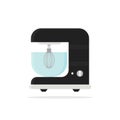 Flat vector icon of dough mixer with glass bowl Royalty Free Stock Photo