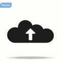 Icon for dowload and upload activities. Flat style for graphic and web design, logo. EPS10 black pictogram