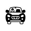 Black solid icon for Driving, drive and propulsive Royalty Free Stock Photo