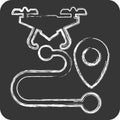 Icon Drone Tracking. related to Drone symbol. chalk Style. simple design editable. simple illustration