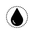 Black solid icon for Drop, raindrop and liquid