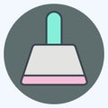 Icon Dustpan. related to Cleaning symbol. color mate style. simple design editable. simple illustration