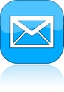 Icon e-mail blue, illustration Royalty Free Stock Photo