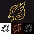 Icon Eagle Mascot Logo Sport Vector falcon, fly hawk icon illustration