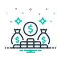 Mix icon for Earnings, stipend and salary