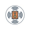 Color illustration icon for Echo, reverberation and resonance