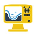 Icon Of Echo Sounder Royalty Free Stock Photo