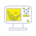 Icon of echo sounder Royalty Free Stock Photo