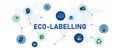 icon eco labelling tag sign bio friendly health natural protection environment Royalty Free Stock Photo