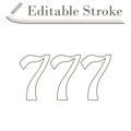 777 Icon Royalty Free Stock Photo