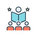 Color illustration icon for Educate, teach and school Royalty Free Stock Photo