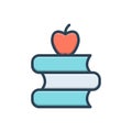 Color illustration icon for Education, teaching and schooling