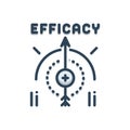 Color illustration icon for Efficacy, impact and influence