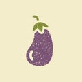 Stylized flat icon of a eggplant.