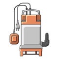 Icon electrical submersible pump. Vector illustration on white background.