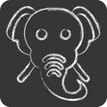 Icon Elephant. related to Animal symbol. chalk Style. simple design editable. simple illustration