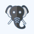 Icon Elephant. related to Animal symbol. doodle style. simple design editable. simple illustration