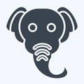 Icon Elephant. related to Animal symbol. glyph style. simple design editable. simple illustration