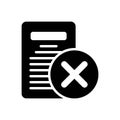 Black solid icon for Eliminate, delete and remove Royalty Free Stock Photo