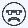 Icon Emoticon Angry - Line Style