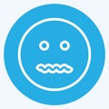 Icon Emoticon Annulled. suitable for Emoticon symbol. blue eyes style. simple design editable. design template vector. simple