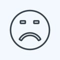 Icon Emoticon Loser. suitable for Emoticon symbol. line style. simple design editable. design template vector. simple symbol Royalty Free Stock Photo
