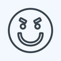 Icon Emoticon Surprised. suitable for Emoticon symbol. line style. simple design editable. design template vector. simple symbol