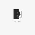 Empathy black pictogram