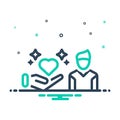 Mix icon for Empathy, sympathy and heart