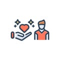 Color illustration icon for Empathy, sympathy and feeling