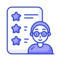 An icon of employee feedback in modern style, employee performance vector design