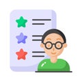 An icon of employee feedback in modern style, employee performance vector design