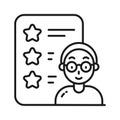 An icon of employee feedback in modern style, employee performance vector design