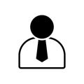 Black solid icon for Employee, practician and roustabout Royalty Free Stock Photo