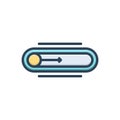 Color illustration icon for Enable, unlock and permit