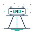 Mix icon for End, ending and track