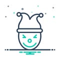 Mix icon for Entertaining, amusing and jester Royalty Free Stock Photo