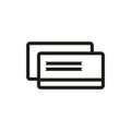 E-mail icon. Paper message symbol